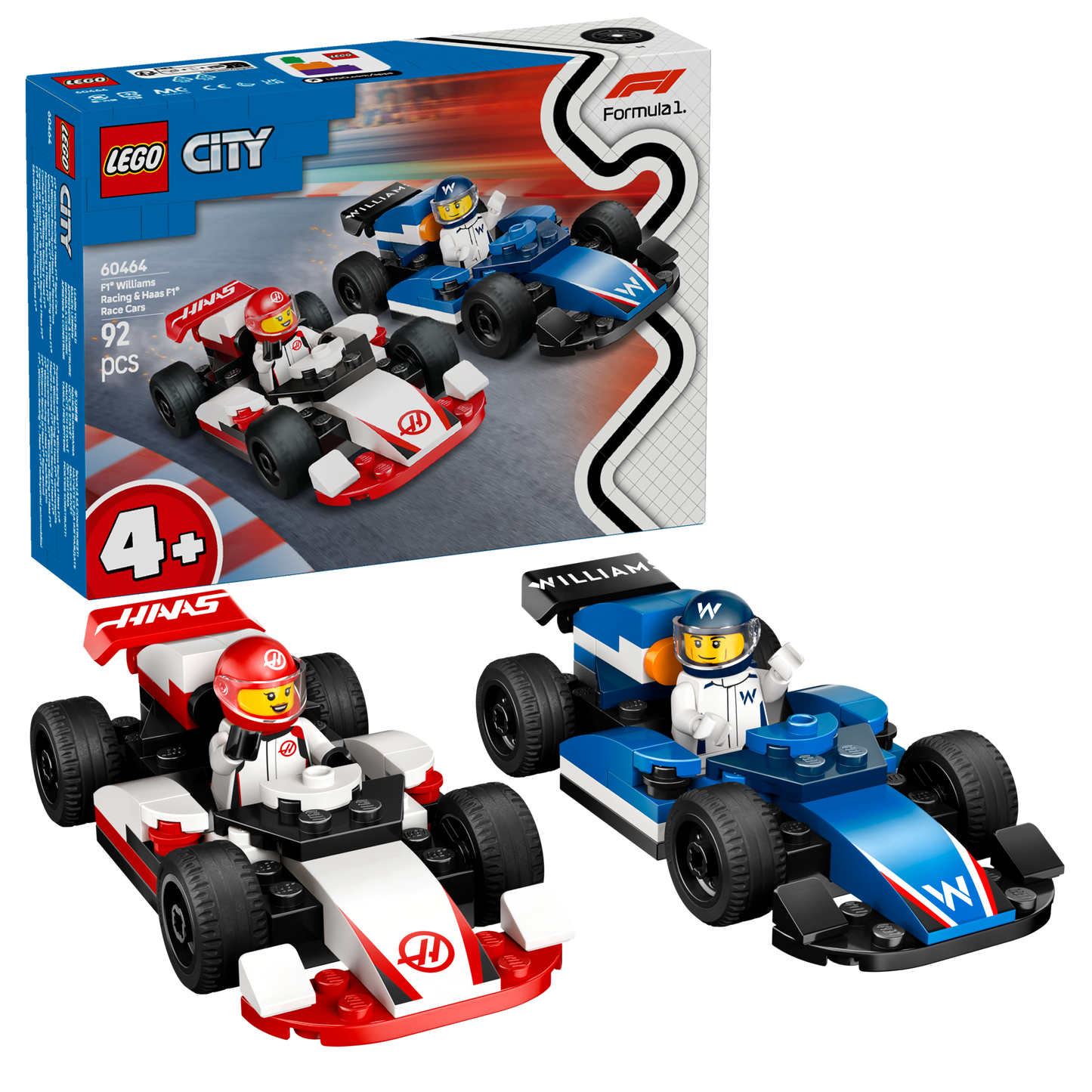 LEGO F1 Williams Racing & Haas Formula 1 Cars 60464 City (Pre-Order: January 2025)