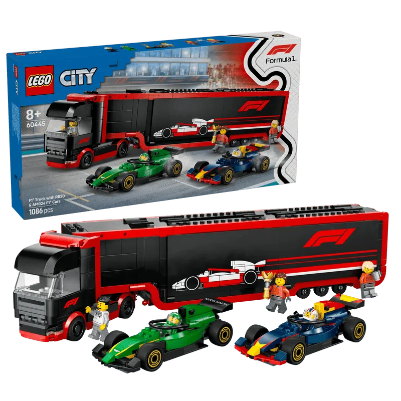 LEGO F1 Truck with Red Bull RB20 & Aston Martin AMR24 F1 cars 60445 City (Delivery: January 1, 2025)