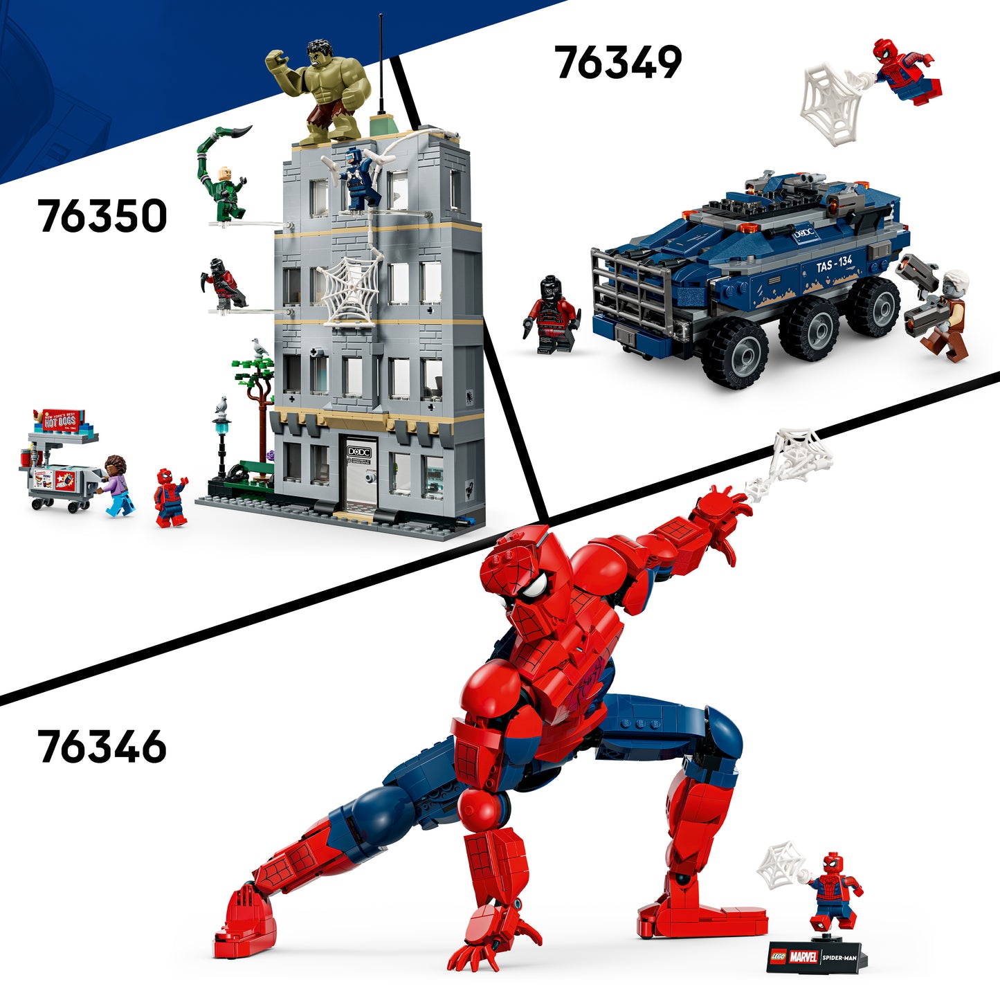 LEGO | Marvel Spider-Man Achtervolging van Gevangenistransport - Superheld Speelgoed voor Kinderen met Auto en 4 Minifiguren Incl. Tombstone en Tarantula - Cadeau voor Jongens Vanaf 8 Jaar 76349