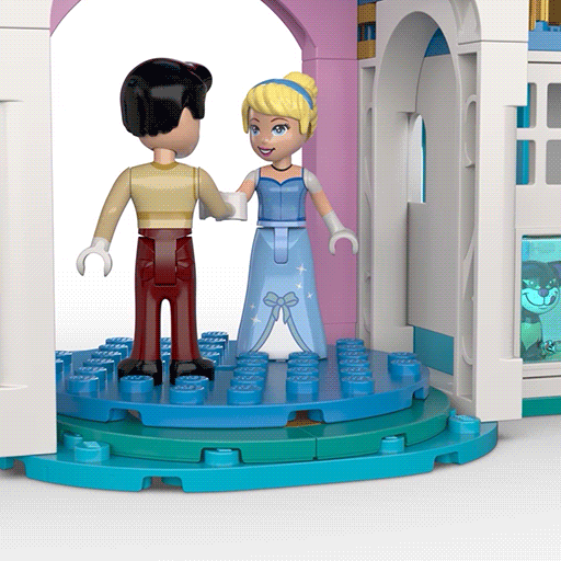 LEGO Het Disney kasteel van Assepoester en de knappe prins 43206 Disney