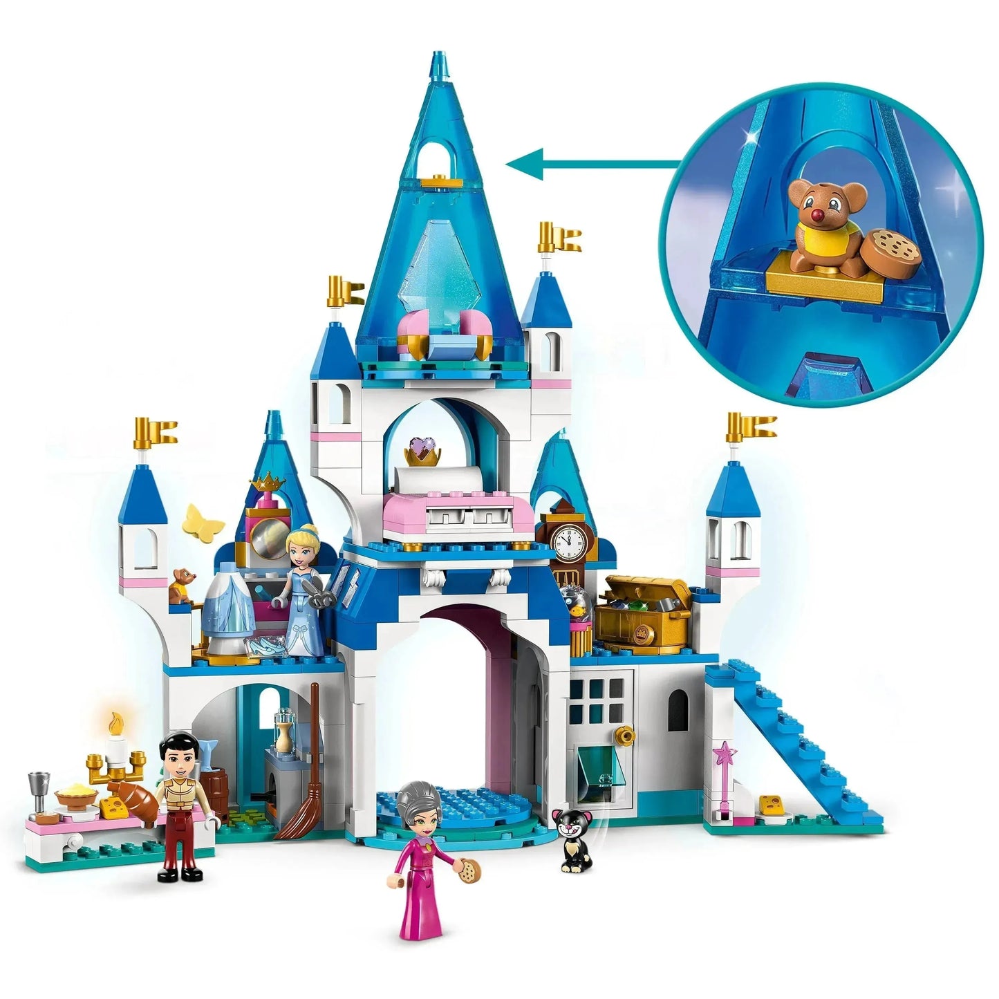 LEGO Das Disney-Schloss von Aschenputtel und der hübsche Prinz 43206 Disney