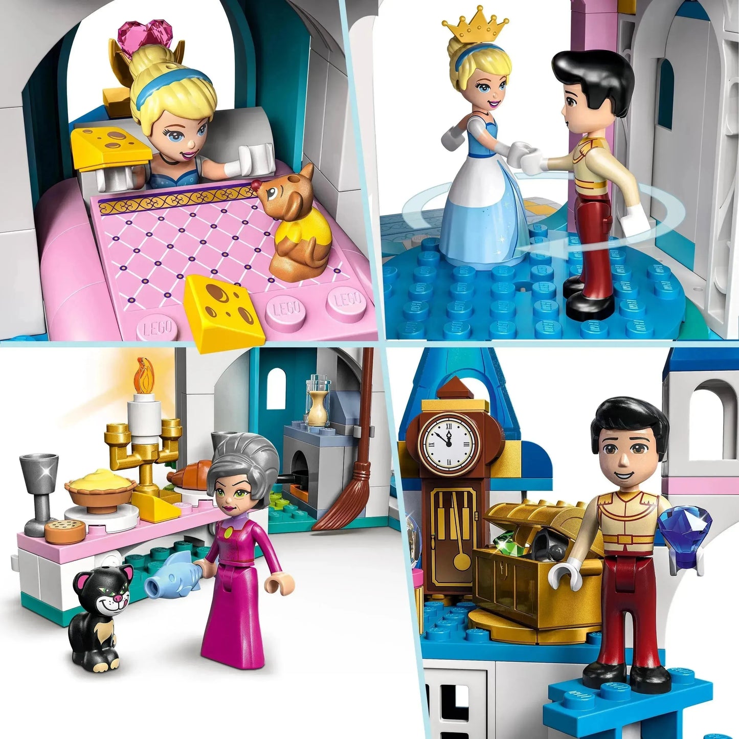 LEGO Das Disney-Schloss von Aschenputtel und der hübsche Prinz 43206 Disney