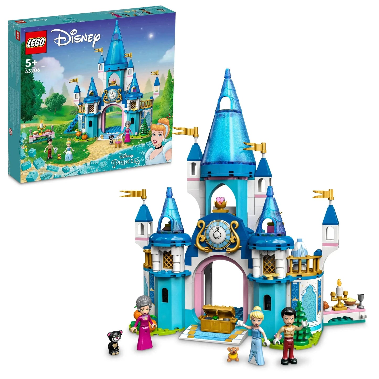 LEGO Das Disney-Schloss von Aschenputtel und der hübsche Prinz 43206 Disney