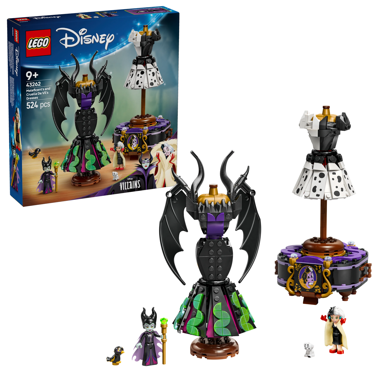 LEGO The Dresses of Maleficent and Cruella De Ville 43262 Disney (Pre-Order: March 2025)