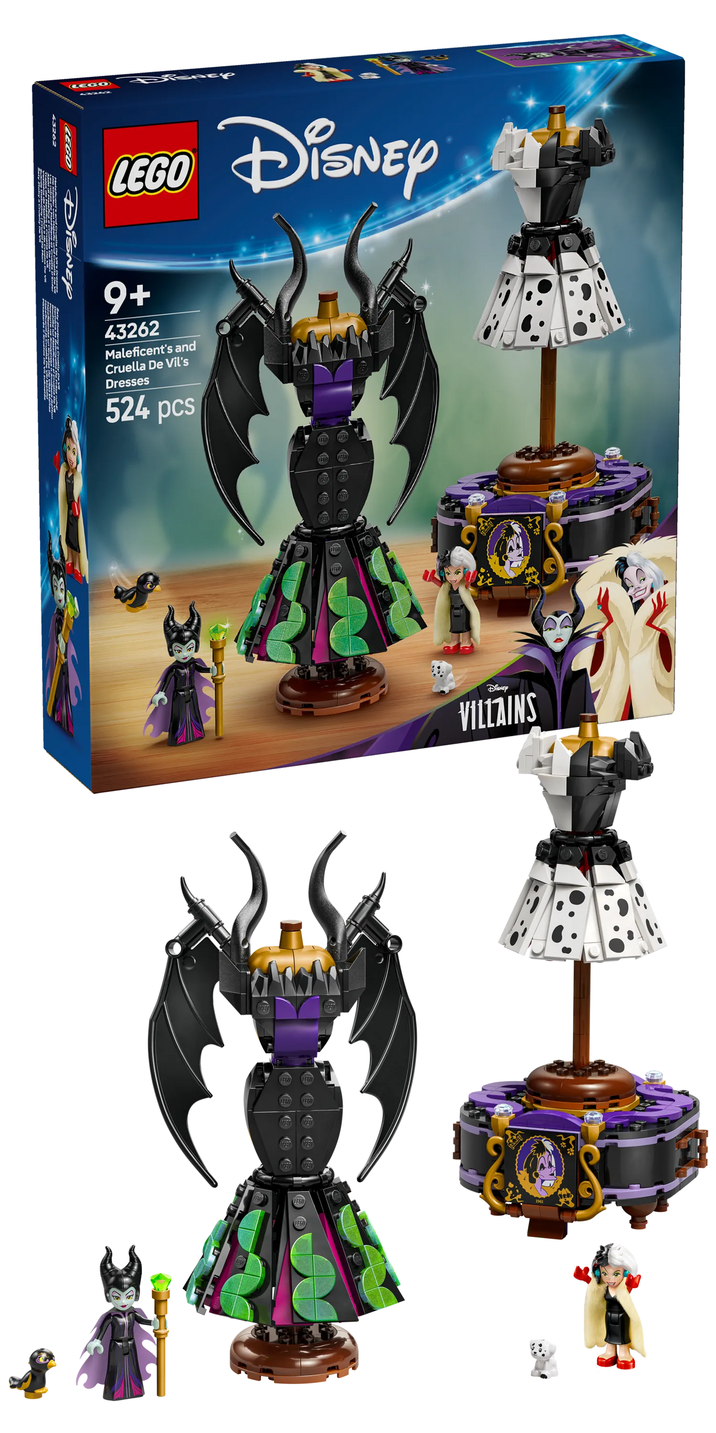 LEGO The Dresses of Maleficent and Cruella De Ville 43262 Disney (Pre-Order: March 2025)