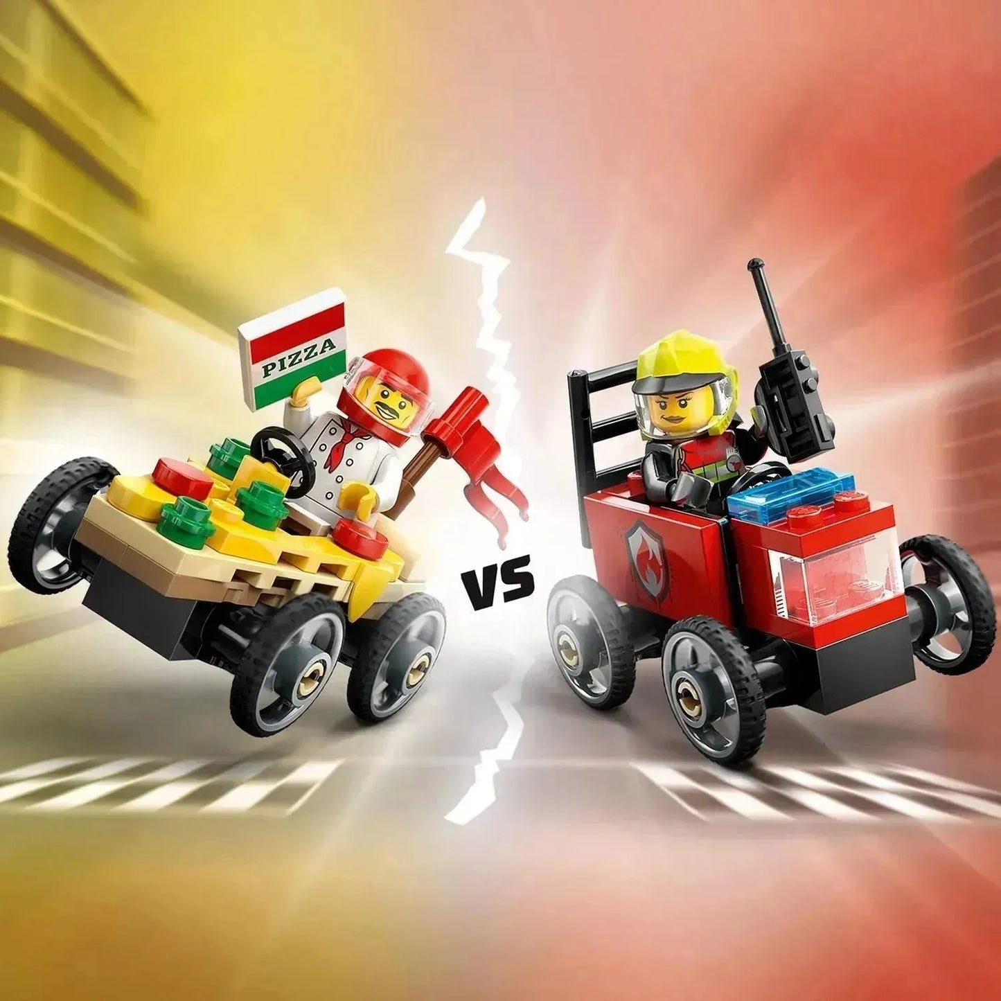 LEGO Race Car Pack: Pizza Van vs Fire Truck 60458 City (Pre-Order: January 2025)