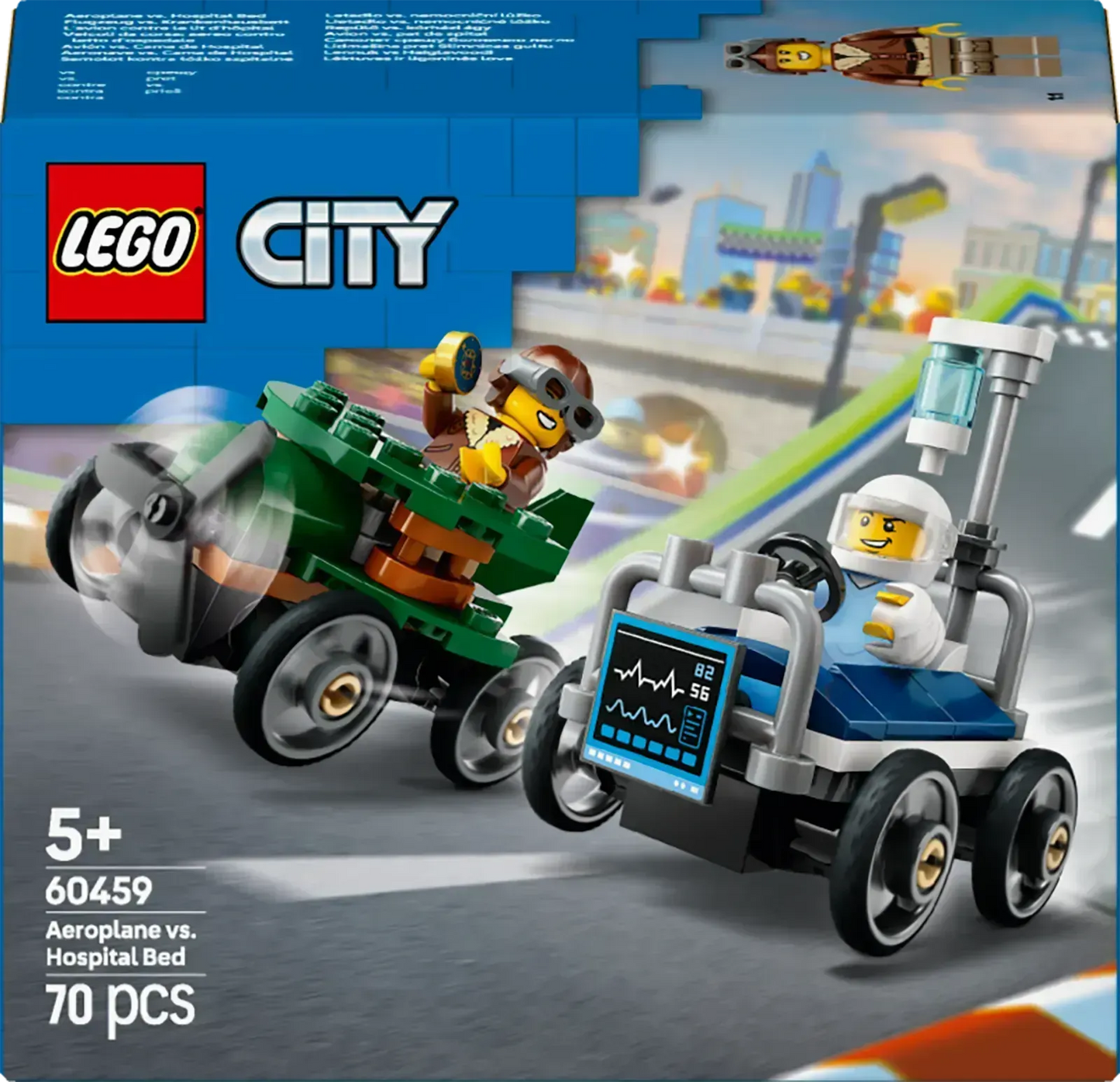 LEGO Race Car Pack: Airplane vs Hospital Bed 60459 City (Pre-Order: January 2025)