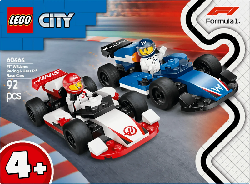 LEGO F1 Williams Racing & Haas Formula 1 Cars 60464 City (Pre-Order: January 2025)