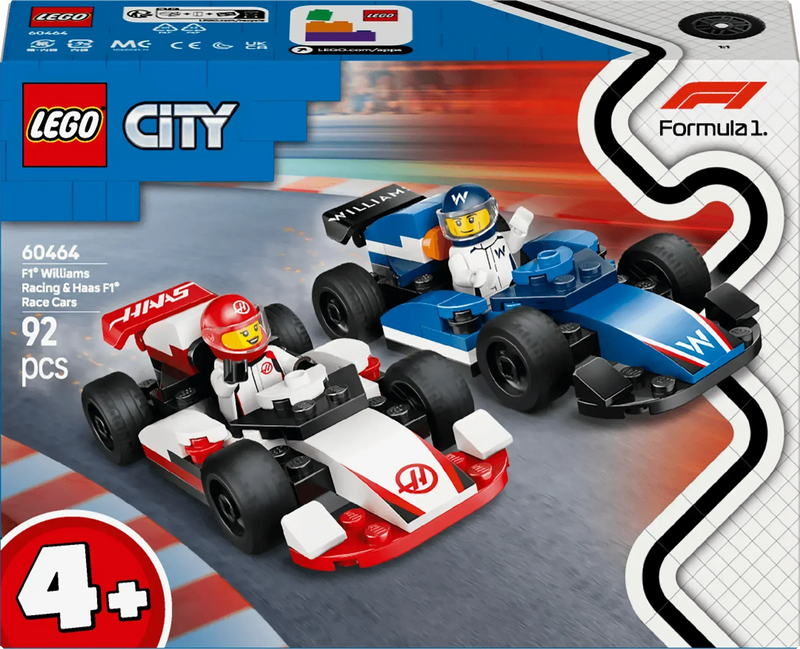 LEGO F1 Williams Racing & Haas Formula 1 Cars 60464 City (Pre-Order: January 2025)
