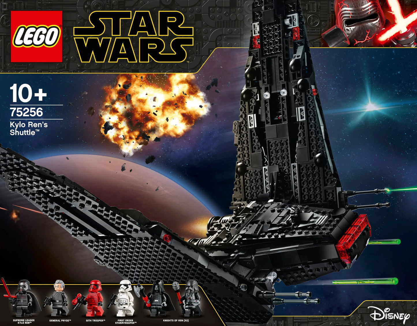 LEGO Kylo Ren's Shuttle including Kylo Ren, Pryde, Sith, Troopers and Knights 75256 StarWars