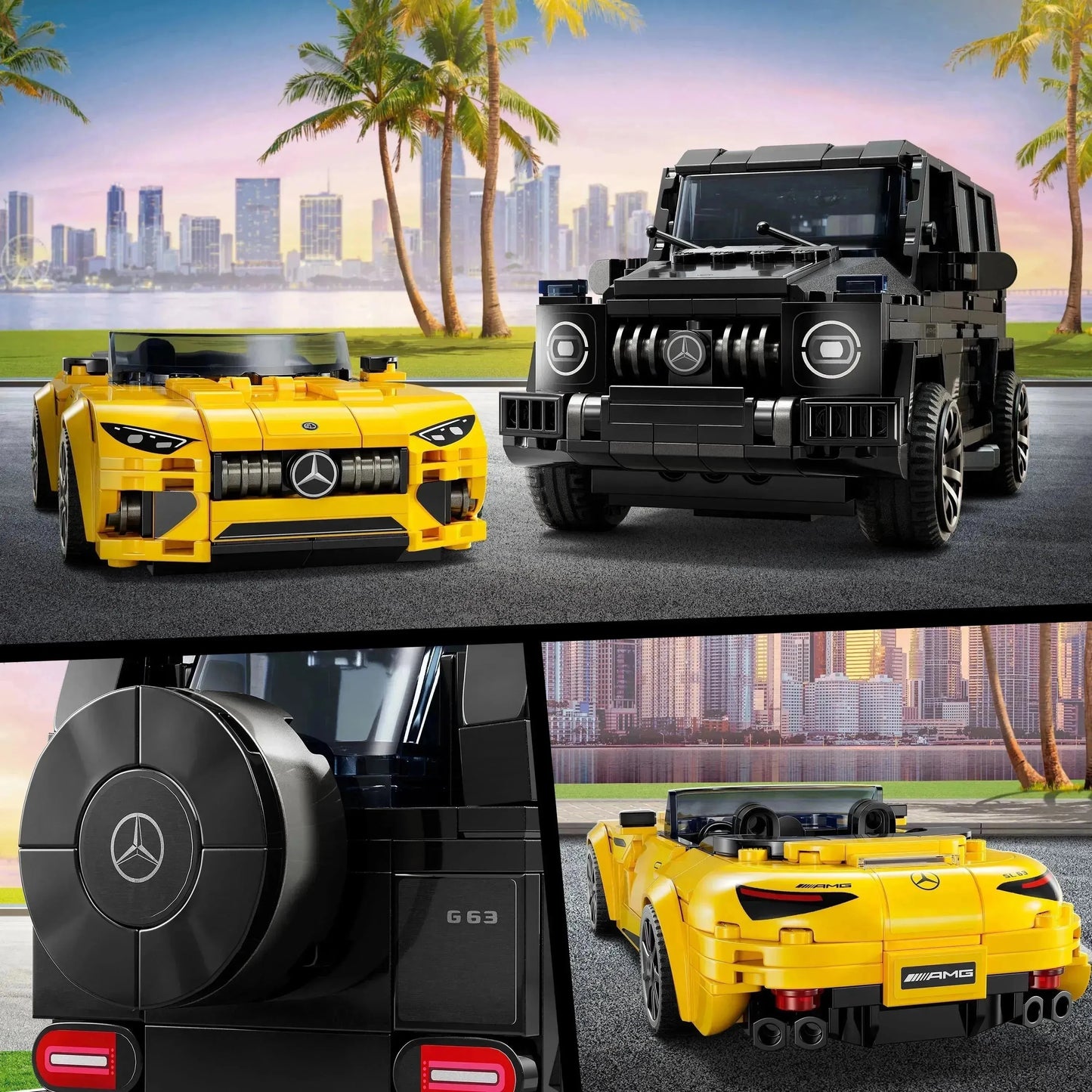 LEGO Mercedes-AMG GT Roadster 2024 & AMG G 63 76924 Speedchampions