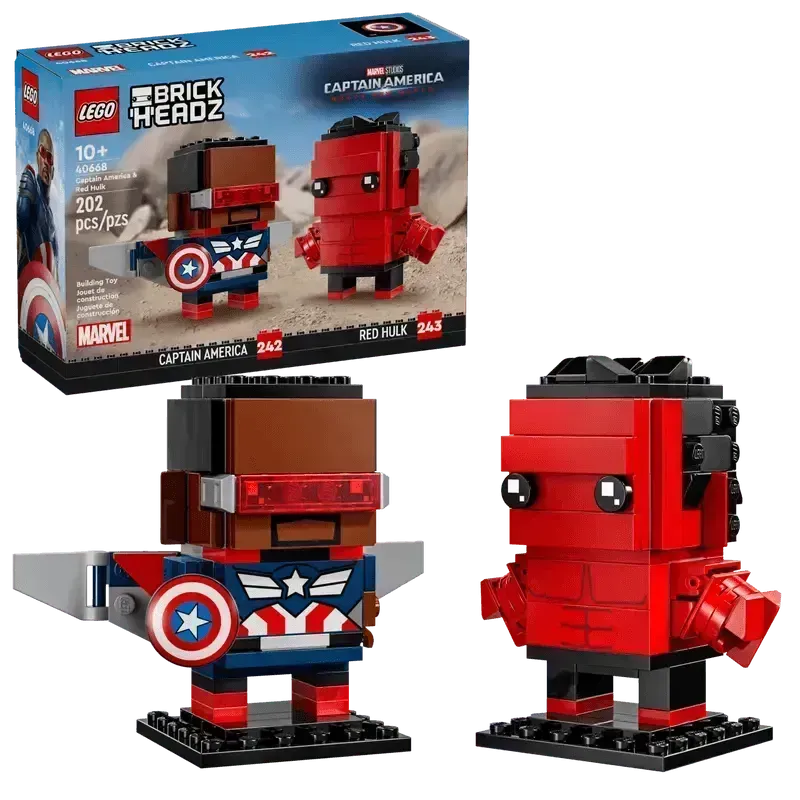 LEGO Captain America and Red Hulk figuren 40668 Brickheadz @ 2TTOYS | Official LEGO shopšš„° 2TTOYS | Official LEGO shopšš„° ā¬. 13.00
