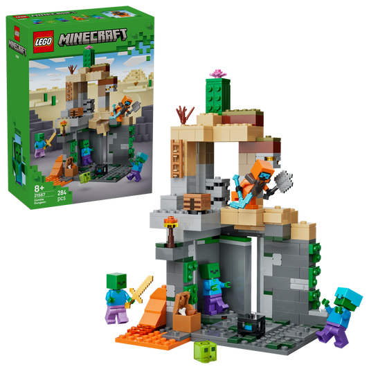 LEGO Minecraft Zombiekerker Speelgoed voor Kinderen en Gamers vanaf 8 Jaar 21587