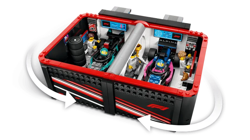 LEGO Pit Box with Mercedes AMG and Alpine F1 Cars 60444 City (Delivery: January 1, 2025)