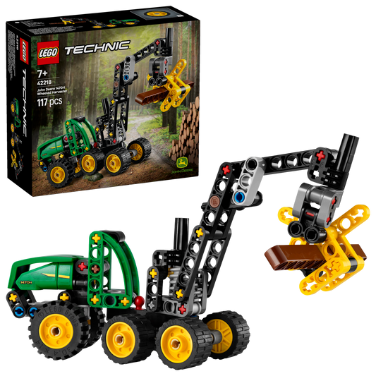 LEGO® Technic John Deere 1470H Houtoogstmachine - Werkende Klauw en Boomstam - Modelbouwspeelgoed - 42218