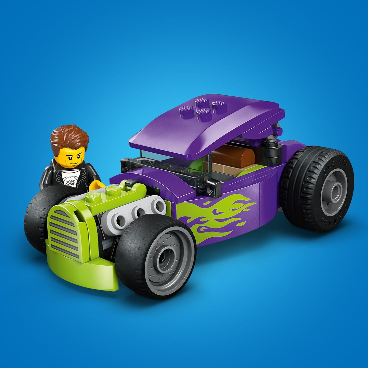 LEGO® City Hot Rod Raceauto Speelgoed - Bouwset met Klassieke Auto en Minifiguur van een Coureur - 60485