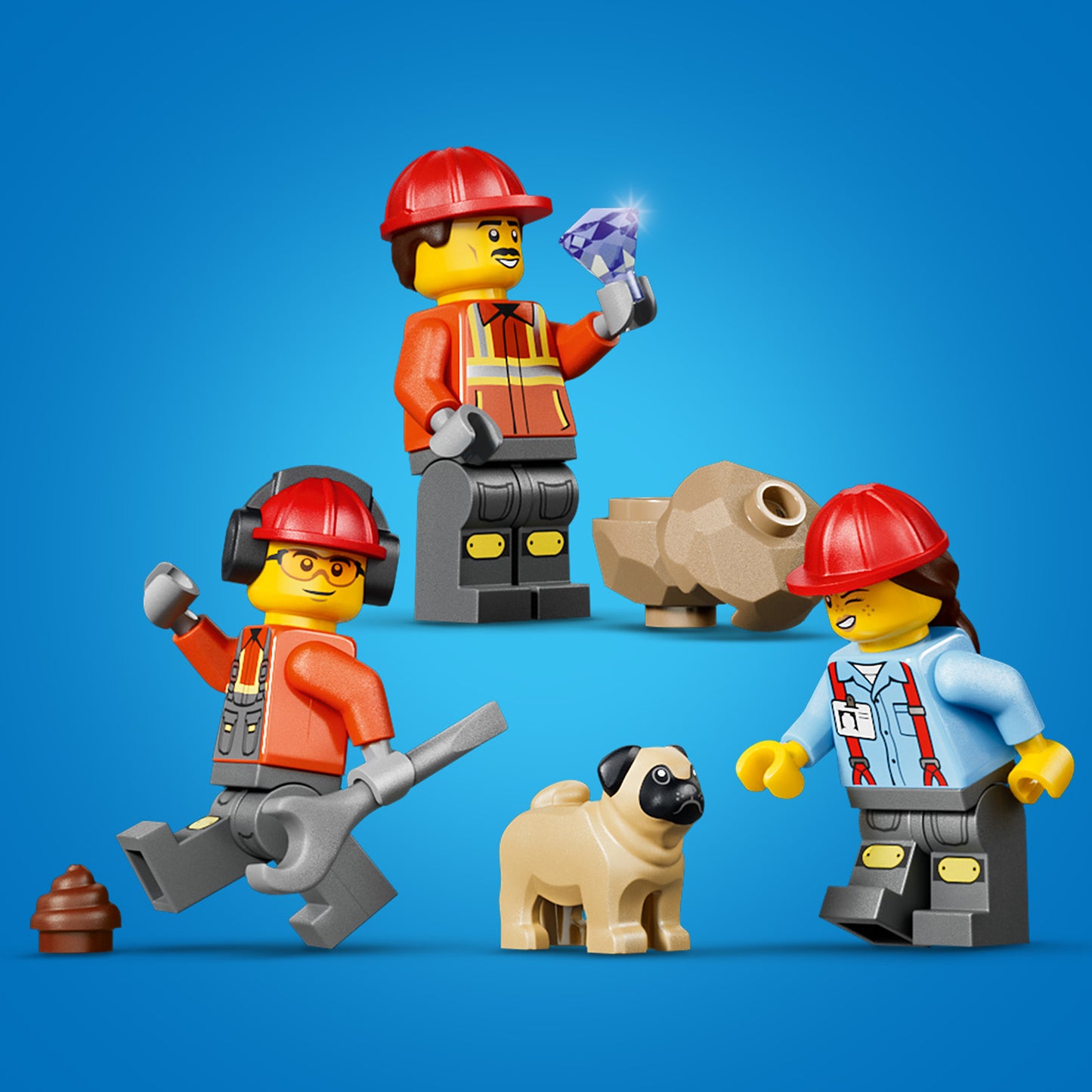 LEGO City Kiepwagen en voorlader Voertuigen - Bouwpakket voor Kinderen met Bouwplaatsvoertuigen, Werkende Functies en 3 Minifiguren - STEM Cadeau voor Jongens en Meisjes Vanaf 8 Jaar - 60494