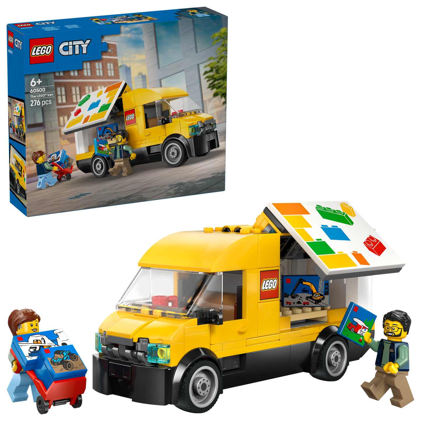 LEGO® City: De LEGO Bestelwagen - Bouw- en Speelset voor Autofans Vanaf 6 Jaar - Met 2 Minifiguren - 60500