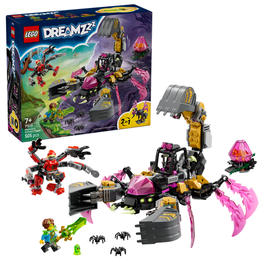 LEGO DREAMZzz 2in1 Nachtmerrie Schorpioengraver Bouwpakket met Dieren Speelgoed voor Kinderen 71513