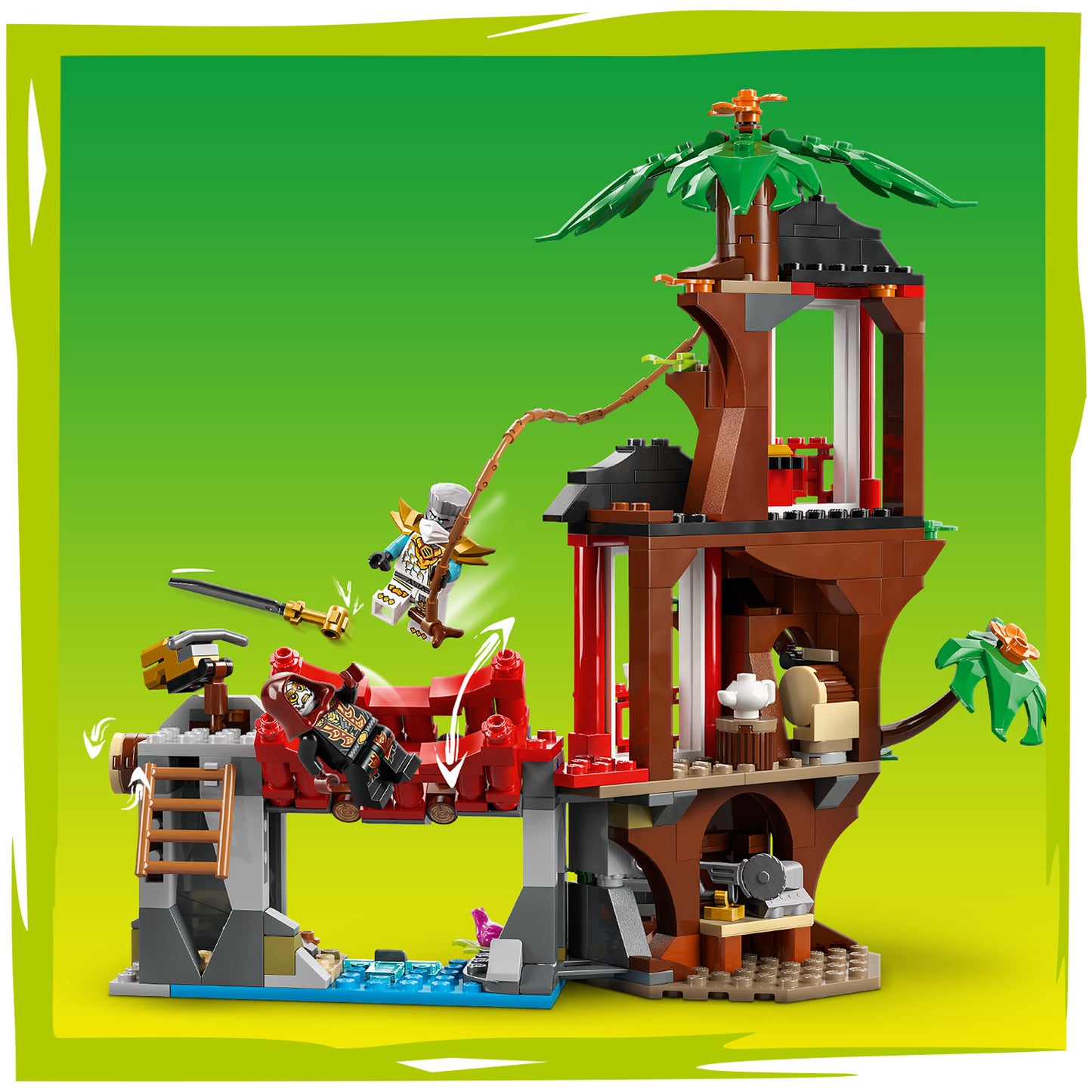 EGO® NINJAGO® Ninjavoertuigen bij de Boomhut - Actiespeelgoed - Speelset met 6 Minifiguren - 71857