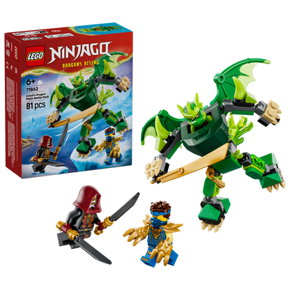 LEGO NINJAGO Lloyds Drakenmecha Strijdpakket Bouwpakket met Draken Speelgoed voor Kinderen met Actiefiguur en 3 Minifiguren - Kinderkamer Decoratie - Cadeau voor Jongens en Meisjes Vanaf 6 Jaar 71862