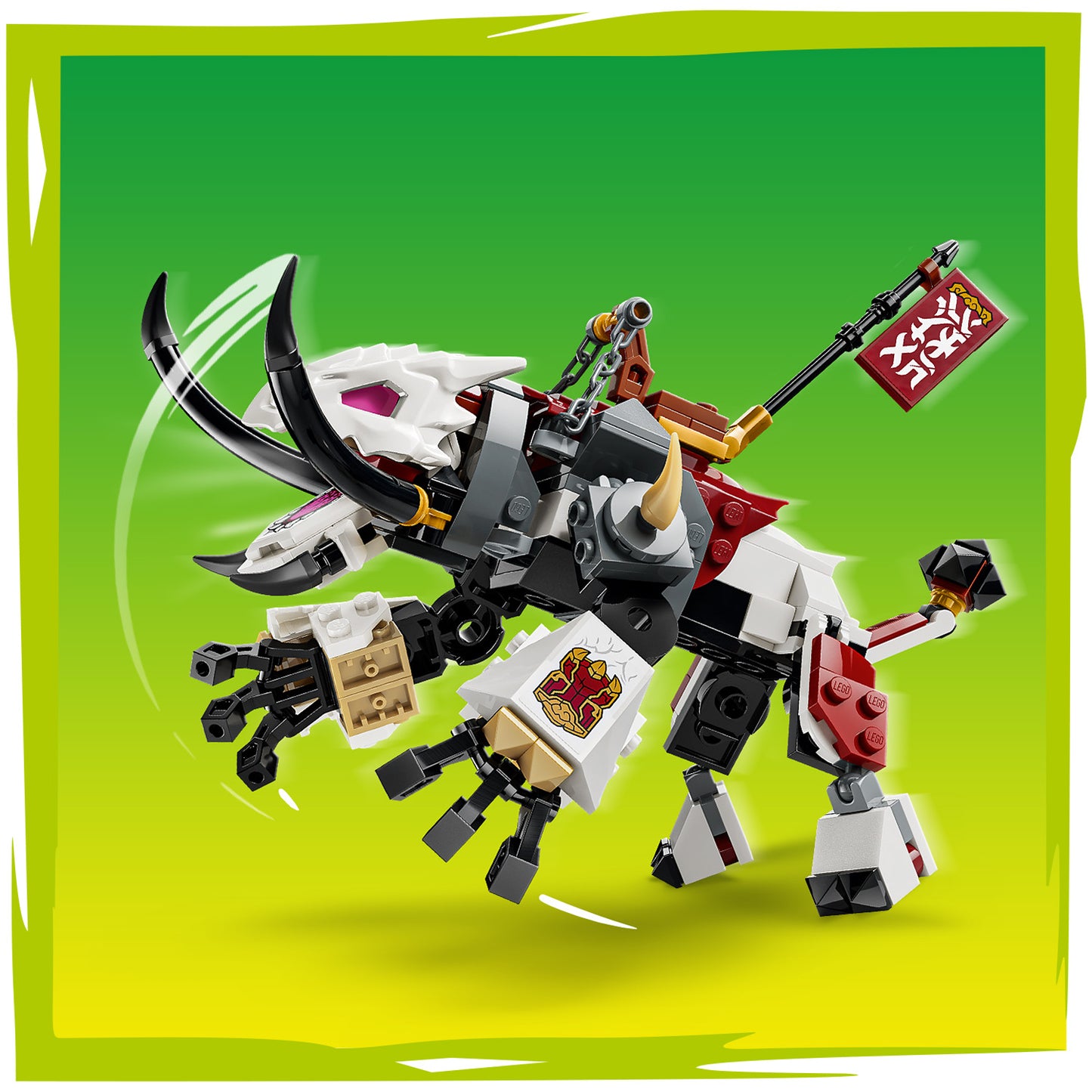LEGO NINJAGO Zilvar en Grimtak het Drakenbeest - Bouwpakket voor Kinderen - Speelgoed Draak Actiefiguur met 3 Minifiguren - Cadeau voor Jongens en Meisjes Vanaf 7 Jaar - 71863