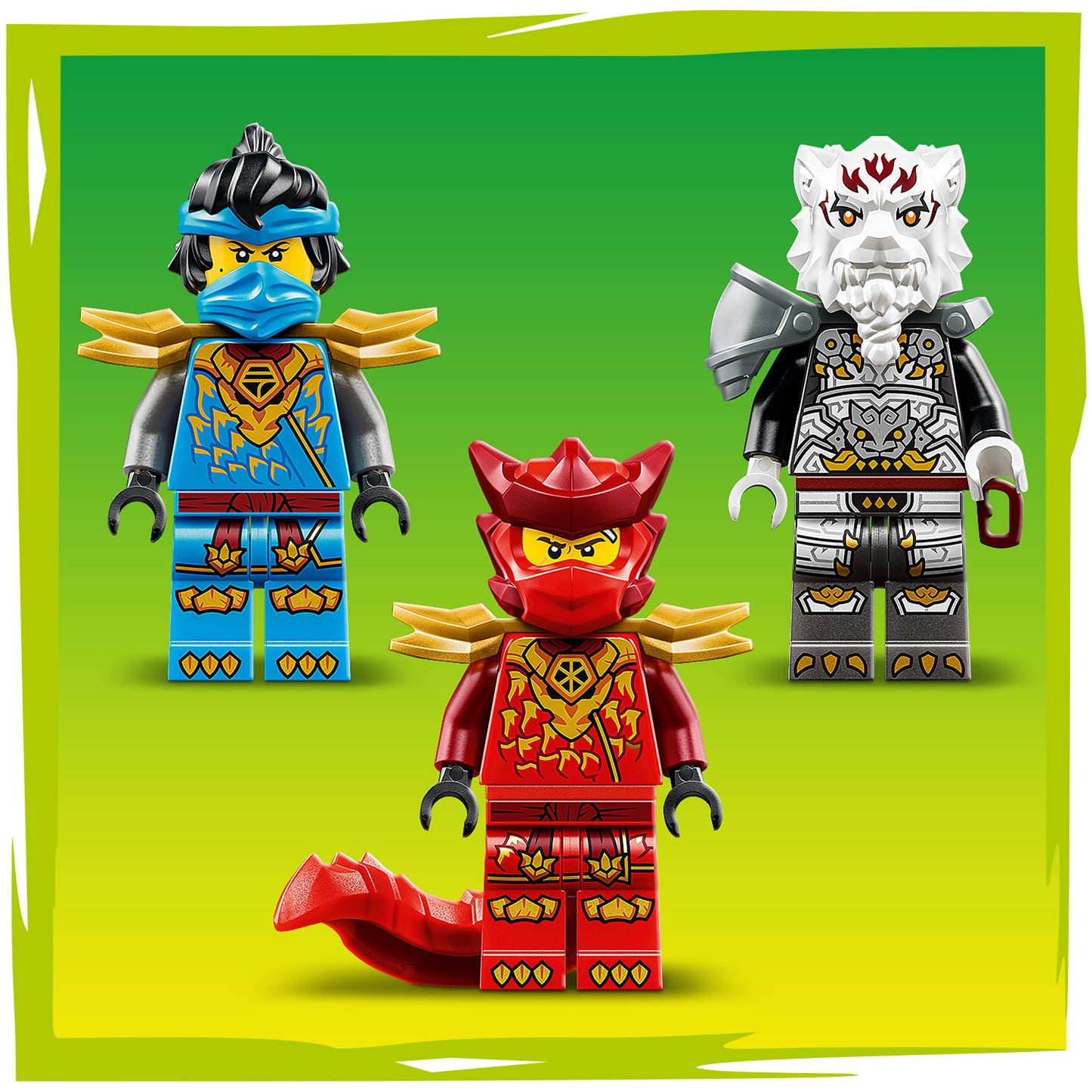 LEGO NINJAGO Zilvar en Grimtak het Drakenbeest - Bouwpakket voor Kinderen - Speelgoed Draak Actiefiguur met 3 Minifiguren - Cadeau voor Jongens en Meisjes Vanaf 7 Jaar - 71863