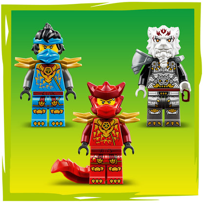 LEGO NINJAGO Zilvar en Grimtak het Drakenbeest - Bouwpakket voor Kinderen - Speelgoed Draak Actiefiguur met 3 Minifiguren - Cadeau voor Jongens en Meisjes Vanaf 7 Jaar - 71863