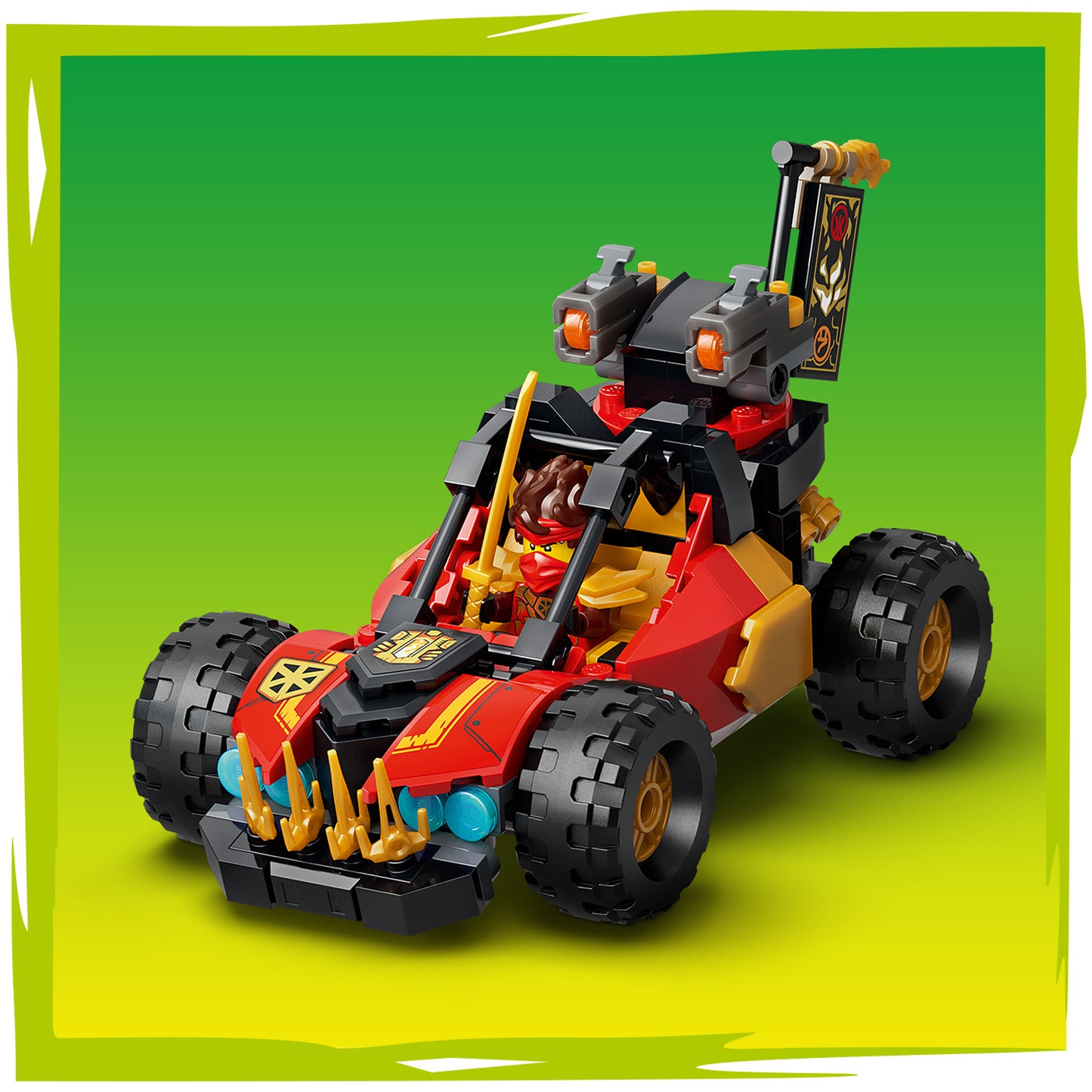 LEGO NINJAGO Kai en Cole's Combivoertuigen - Bouwpakket voor Kinderen met 2 Transformerende Voertuigen en 3 Minifiguren - Cadeau voor Jongens en Meisjes Vanaf 7 Jaar - 71864
