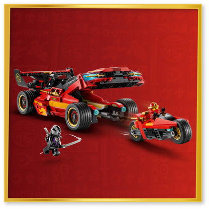 LEGO NINJAGO 15-jarig Jubileum: X-1 Ninja Charger – Speelgoed Auto Bouwpakket met Motor en 3 Minifiguren Incl. Kai – Nostalgisch Cadeau voor Jongens vanaf 14 Jaar en Volwassen Fans – 71867
