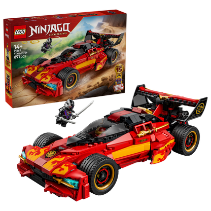 LEGO NINJAGO 15-jarig Jubileum: X-1 Ninja Charger – Speelgoed Auto Bouwpakket met Motor en 3 Minifiguren Incl. Kai – Nostalgisch Cadeau voor Jongens vanaf 14 Jaar en Volwassen Fans – 71867