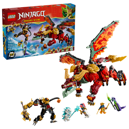 LEGO NINJAGO Wyldfyre's Transformerende Drakenmecha Speelgoed voor Kinderen Vanaf 9 Jaar - Bouwpakket met 6 Minifiguren, incl. Keizerin Beatrix en Zuurmonster - Cadeau voor Jongens en Meisjes 71868