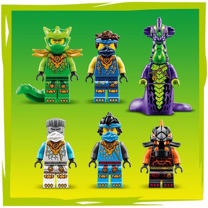 LEGO NINJAGO Land-Bounty - Bouwpakket voor Kinderen Vanaf 9 Jaar met 3 Voertuigen en 6 Minifiguren - Incl. Speelgoed Motor, Terreinbuggy en Schip - Cadeau voor Jongens en Meisjes - 71869