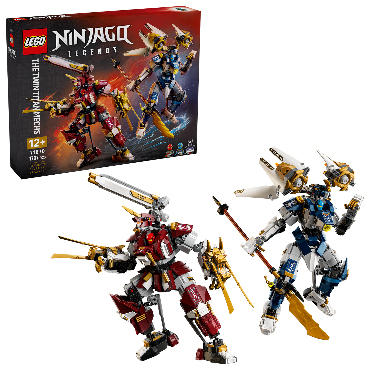 LEGO NINJAGO De Twee Torenhoge Mecha Speelgoed voor Kinderen - Bouwpakket met Actiefiguren Geïnspireerd op NINJAGO Legends De Nacht Valt - Cadeau voor Jongens en Meisjes Vanaf 12 Jaar - 71870