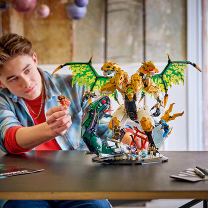 LEGO NINJAGO Ultra Drakenstrijd - Draak Speelgoed voor Kinderen Vanaf 12 Jaar - Bouwpakket met Verstelbare Drakenfiguur - Slaapkamer Decoratie - Cadeau voor Jongens, Meisjes en Tieners - 71872