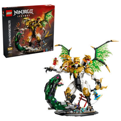 LEGO NINJAGO Ultra Drakenstrijd - Draak Speelgoed voor Kinderen Vanaf 12 Jaar - Bouwpakket met Verstelbare Drakenfiguur - Slaapkamer Decoratie - Cadeau voor Jongens, Meisjes en Tieners - 71872