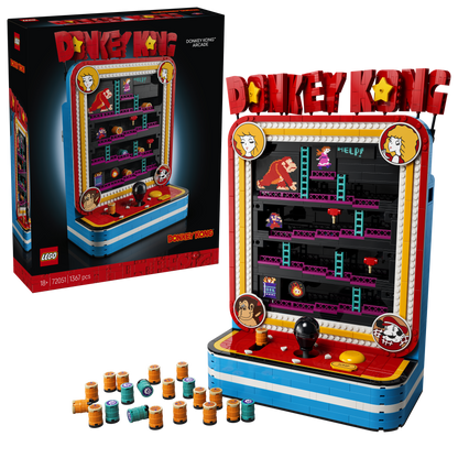LEGO Donkey Kong-Arcadekast - Bouwpakket voor Volwassenen - Arcadespel voor Verzamelaars - Retro Woondecoratie en Kantoor Decoratie - Videogame Merch - Cadeau voor Gamers, Mannen en Vrouwen - 72051