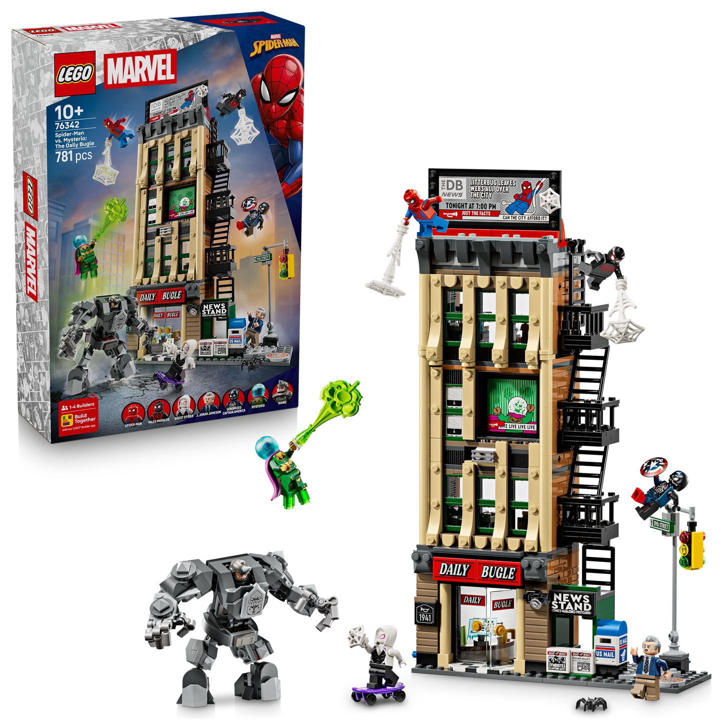 LEGO Marvel Spider-Man vs. Mysterio: de Daily Bugle Superhelden Bouwpakket voor Kinderen 76342