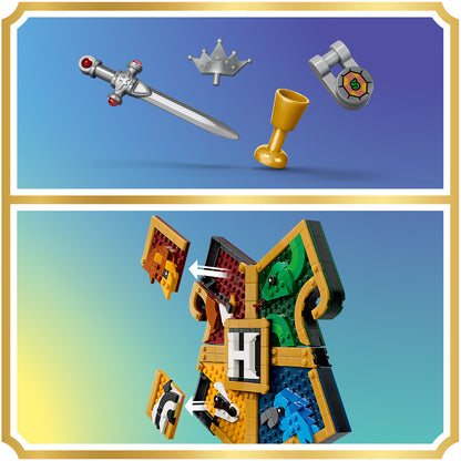 LEGO Harry Potter Zweinstein Afdelingswapen Speelgoed voor Kinderen - 3D-Wanddecoratie met Dieren Figuren - Kinderkamer Decoratie - Cadeau voor Meisjes, Jongens en Fans Vanaf 12 Jaar - 76462