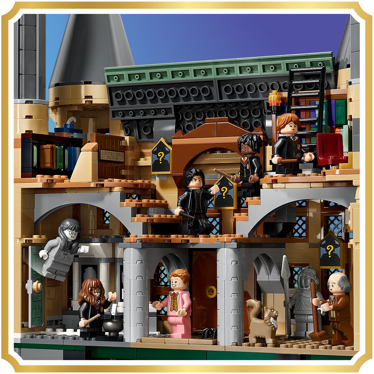 LEGO Harry Potter Kasteel Zweinstein: Oostvleugel - Bouwpakket voor Kinderen met 13 Minifiguren en Verzamelbare Patronus - Kinderkamer Decoratie - Cadeau voor Meisjes en Jongens Vanaf 10 Jaar - 76473