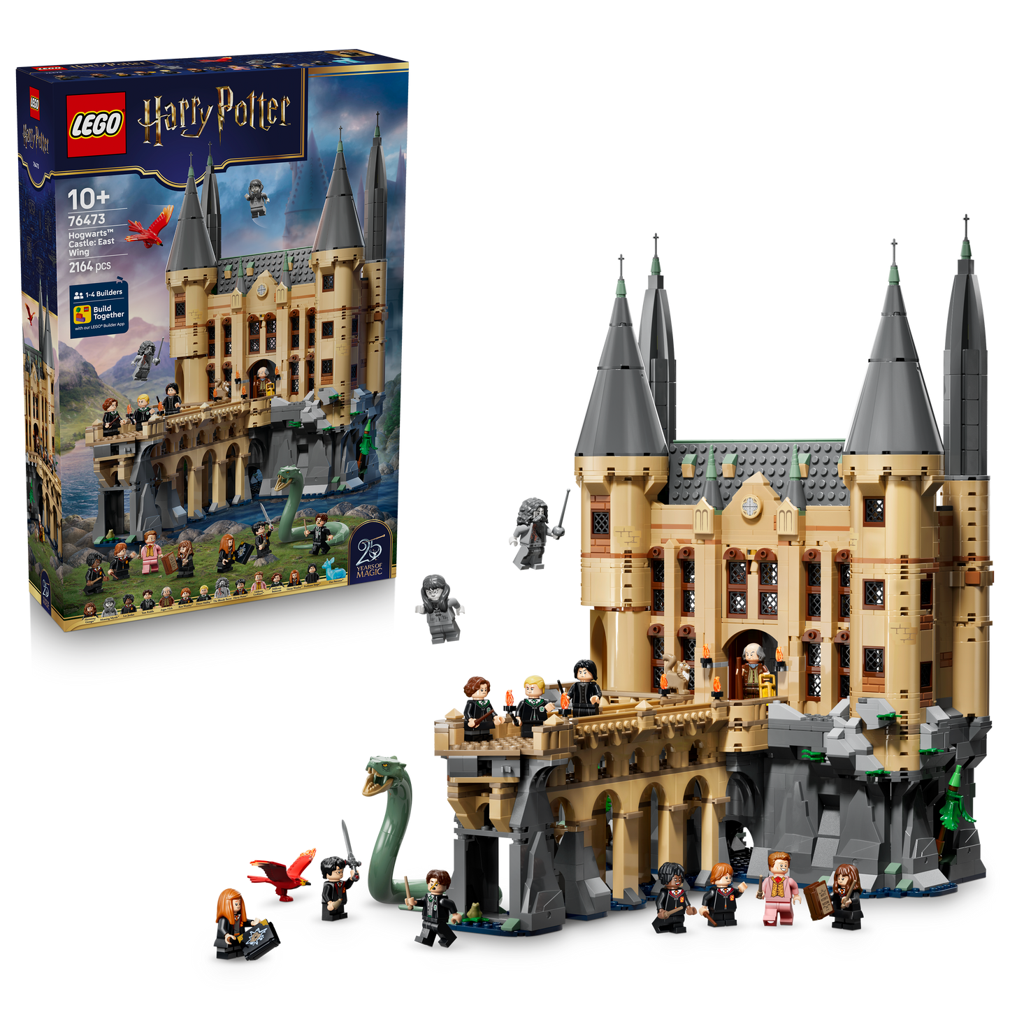 LEGO Harry Potter Kasteel Zweinstein: Oostvleugel - Bouwpakket voor Kinderen met 13 Minifiguren en Verzamelbare Patronus - Kinderkamer Decoratie - Cadeau voor Meisjes en Jongens Vanaf 10 Jaar - 76473