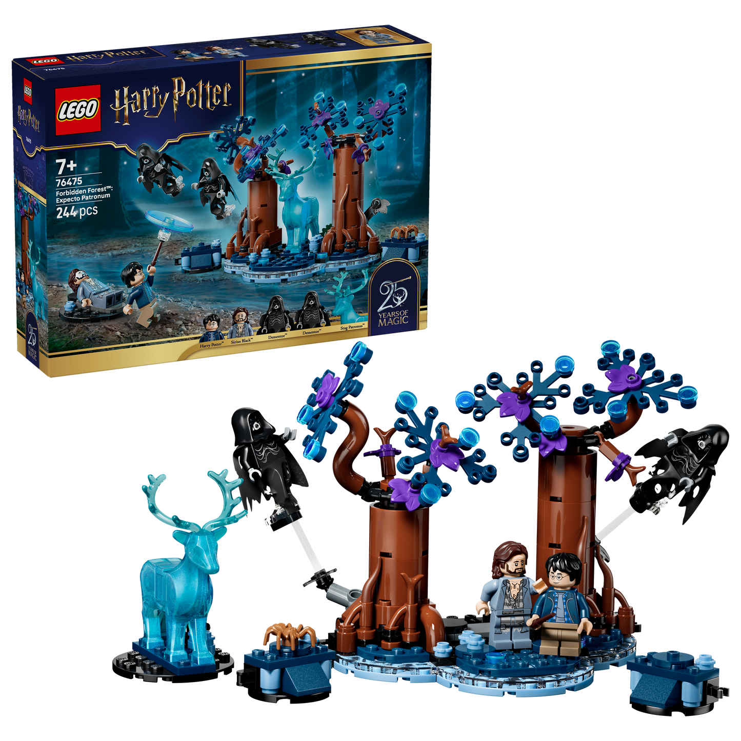 LEGO Harry Potter Verboden Bos: Expecto Patronum Speelgoed - Bouwpakket voor Kinderen met 2 Dementors, Hert en 2 Minifiguren Incl. Sirius Zwarts - Cadeau voor Meisjes en Jongens Vanaf 7 Jaar 76475