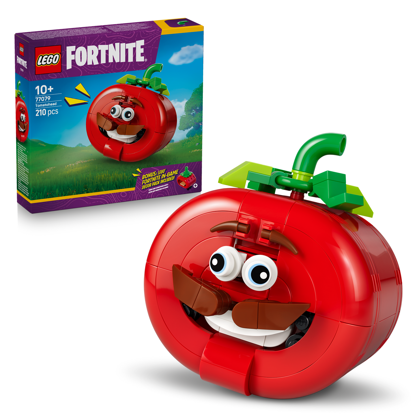 LEGO Fortnite Tomatohead Bouwpakket voor Kinderen met - Kinderkamer Decoratie - Model met Mini-Pizzarestaurant - Cadeau voor Jongens, Meisjes en Gamers vanaf 10 Jaar 77079