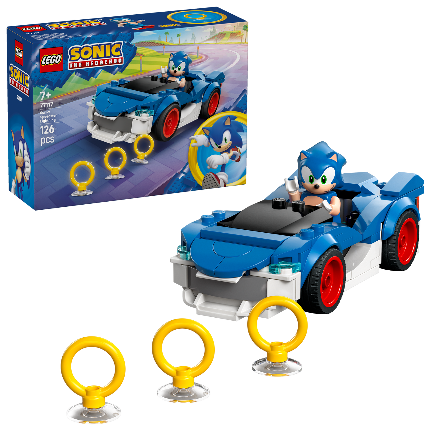 LEGO Sonic the Hedgehog Sonic: Speedster Lightning - Auto Bouwpakket voor Kinderen - 77117