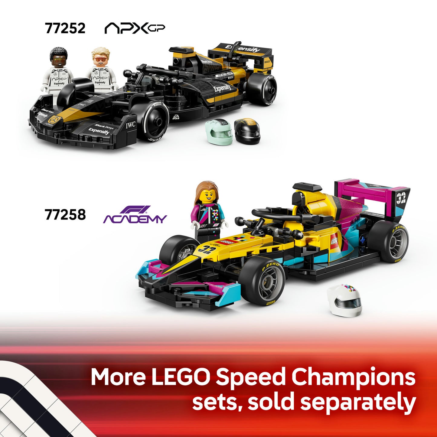 LEGO® Speed Champions Audi Revolut F1® Team R26 Race Car Toy Building Set with 1 Minifigure 77259