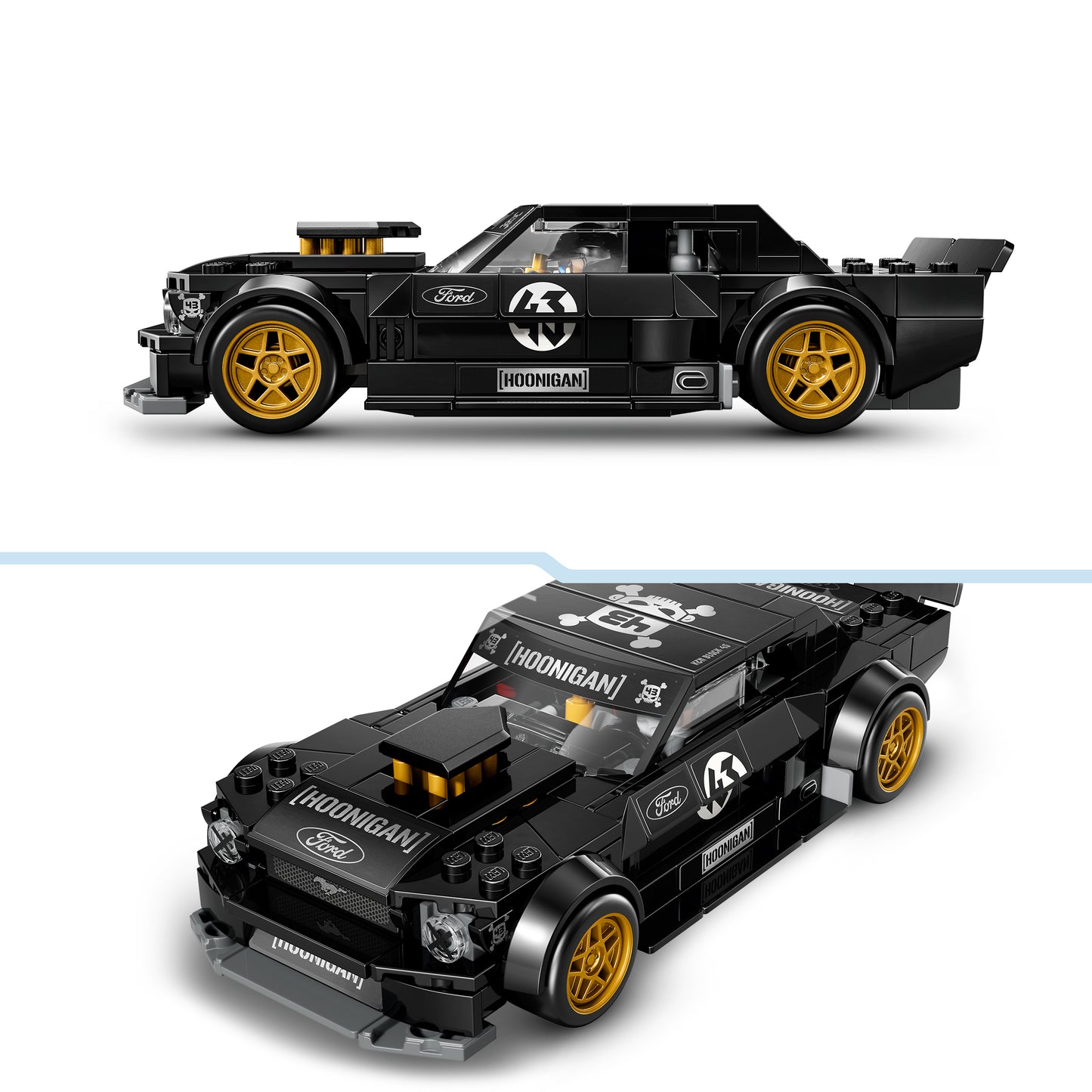 LEGO Speed Champions Ken Blocks '65 Ford Mustang Hoonicorn V1 Muscle Car Auto Speelgoed voor Kinderen - Bouwpakket met Minifiguur - Kinderkamer Decoratie - Cadeau voor Jongens Vanaf 9 Jaar 77262