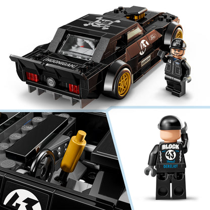 LEGO Speed Champions Ken Blocks '65 Ford Mustang Hoonicorn V1 Muscle Car Auto Speelgoed voor Kinderen - Bouwpakket met Minifiguur - Kinderkamer Decoratie - Cadeau voor Jongens Vanaf 9 Jaar 77262