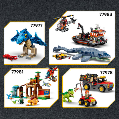 LEGO Jurassic World Spinosaurus Ontsnapping - Dinosaurus Speelgoed voor Kinderen Vanaf 9 Jaar - Bouwpakket met Verstelbare Dino en 2 Minifiguren - Decoratie - Cadeau voor Jongens en Meisjes 77982