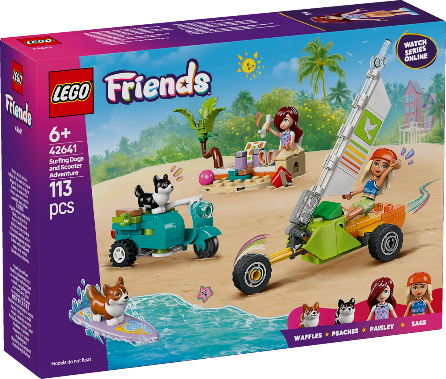 LEGO Surf &amp; Scooter Fun with the Puppies 42641 Friends (Pre-Order: January 2025)