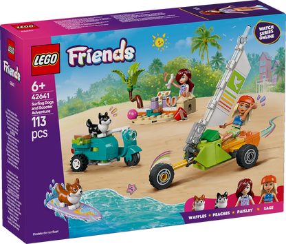 LEGO Surf &amp; Scooter Fun with the Puppies 42641 Friends (Pre-Order: January 2025)